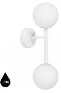 Biała lampa ścienna / kinkiet z podwyższoną szczelnością IP44 do łazienki UMMO KPB210S0 KOP B