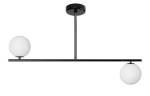 Czarna lampa sufitowa w rozmiarze S z podwyższoną szczelnością IP44 do łazienki UMMO SGC322RS3 SUGURI C