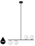 Czarna lampa sufitowa w rozmiarze XL z podwyższoną szczelnością IP44 do łazienki UMMO SGA122RS66 SUGURI A