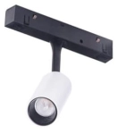 Biało czarny reflektor tubka 3cm na szynoprzewód magnetyczny Alfa Azzardo AZ4590 Nikki LED 3W 3000K 350LM 30stopni