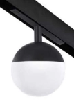 Czarna lampa kula 16cm na szynoprzewód magnetyczny Alfa Azzardo AZ4631 Elin LED 7W 4000K 700LM 190stopni