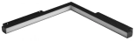 Czarna lampa pionowa narożna 30x30cm na szynoprzewód magnetyczny Alfa Azzardo AZ4619 Saga LED 24W 4000K 1300LM
