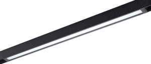 Czarny podłużny reflektor na szynoprzewód magnetyczny 230V Azzardo AZ5205 Beta Saga 18W RGBCW Bluetooth 41cm