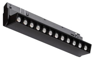 Czarny reflektor na szynę magnetyczną LVM Nowodvorski 10145 Focus Out LED 9W 800LM 3000K CRI90 30stopni 21cm