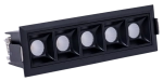 Czarna prostokątna oprawa podtynkowa Loonari (Oxyled) Greti 700471 10W 800lm CRI90 4000K 30stopni