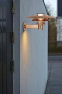 Lampa zewnętrzna ścienna kinkiet na elewację Nordlux 24381030 Phoenix E27 IP54 22x39x42cm miedź