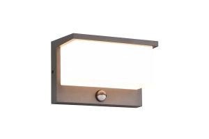 Lampa zewnętrzna kinkiet na elewację z czujnikiem ruchu antracyt Trio Lighting 240969142 Nestos LED 13W 3000K