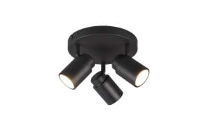 Lampa sufitowa klasyczne reflektory regulowane IP44 czarny mat Trio Lighting 880430332 Angelo 3xGU10