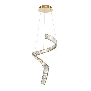 Pionowa designerska mosiężna lampa z kryształkami Maytoni P097PL-L48BS3K Krone LED 48W 3000K 45cm