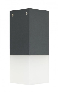 Popielata zewnętrzna lampa sufitowa SU-MA CB-S DG Cube E27 IP44 20,5cm x 8cm