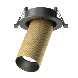Mosiężno czarna strukturalna lampa podtynkowa z wystającym reflektorem Maytoni C081CL-01-GU10-MG Artisan GU10 5,4cm