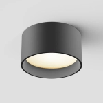Czarna okrągła płytka lampa sufitowa spot Maytoni C089CL-12W3K-B Vega LED 12W 3000K CRI90 110stopni 6,4cm x 12cm