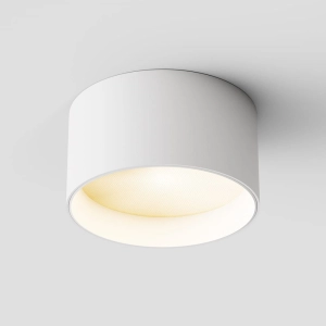Biała okrągła płytka lampa sufitowa spot Maytoni C089CL-12W3K-W Vega LED 12W 3000K CRI90 110stopni 6,4cm x 12cm