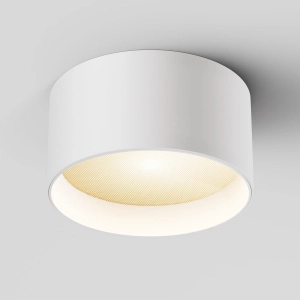Biała okrągła płytka lampa sufitowa spot Maytoni C089CL-15W3K-W Vega LED 15W 3000K CRI90 110stopni 7cm x 14cm
