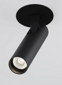 Czarna lampa podtynkowa punktowa Maytoni C141RS-L125-6W3K-B Focus LED 6W 3000K CRI90 36stopni