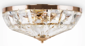 Złoty kryształowy plafon sufitowy Maytoni MOD094CL-04G Facet 4xE14 39cm