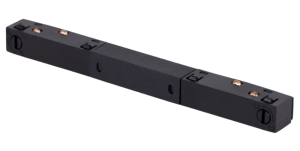 Czarny łącznik zasilający prosty do wąskich szynoprzewodów magnetycznych natynkowych płytkich Oxyled Miniline 706879 Typ A 12cm