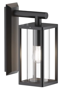 Grafitowa zewnętrzna lampa ścienna z szklanym kloszem Maytoni O452WL-01GF1 Cell E27 IP54