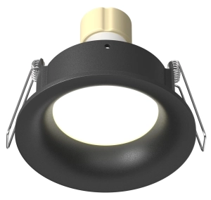Czarna wklęsła okrągła wodoodporna lampa podtynkowa Maytoni DL088-GU10-RD-B Slim GU10 IP65 8,5cm