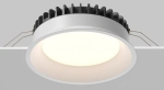 Okrągła biała lampa podtynkowa wodoodporna Maytoni DL055-18W3-4-6K-W Okno LED 18W 3000-6000K 100stopni 15,5cm IP44