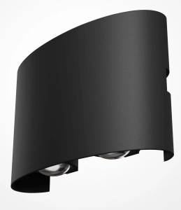 Czarna zewnętrzna lampa ścienna elewacyjna Maytoni O417WL-L4B3K Strato LED 4W 3000K IP54