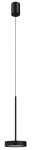 Nowoczesna czarna lampa wisząca łazienkowa okrągły płaski spodek Yaskr PL0134-BK Awo LED 11W 3000K IP44 12cm