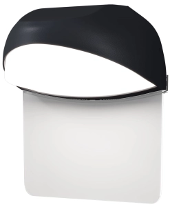 Zewnętrzny grafitowy kinkiet z tarczą na numer domu Maytoni O447WL-L7GF3K Gloss LED 7W 3000K IP65