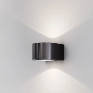 Owalny grafitowy kinkiet zewnętrzny na elewację Maytoni O435WL-L10GF3K Blow LED 10W 3000K IP54