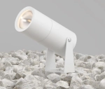 Biały zewnętrzny reflektor wbijany w ziemię Maytoni O050FL-L5W3K Bren LED 5W 3000K IP65