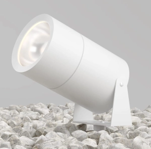 Biały zewnętrzny reflektor wbijany w ziemię Maytoni O050FL-L15W3K Bren LED 15W 3000K IP65