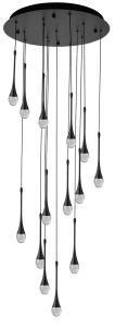 Lampa wisząca wielopunktowa czarna Azzardo AZ6011 Dalma 14 Round LED 56W 3000K