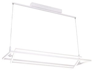 Biała geometryczna prostokątna ruchoma lampa wisząca Azzardo AZ2911 Viena LED 70W 3000K 120cm
