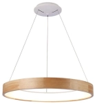 Lampa wisząca okrągły drewniany klosz Azzardo AZ2699 Silvam LED 50W 3000K 65cm