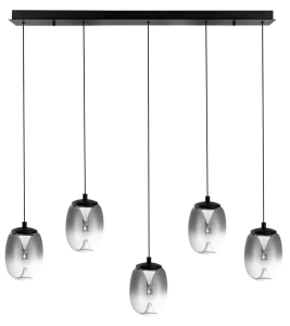Lampa wisząca pięć kloszy na listwie Azzardo AZ6269 Pamela 11 Line 5 LED 25W