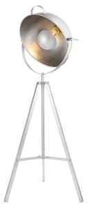 Biała lampa stojąca podłogowy trójnóg z ruchomą kopułą Azzardo AZ2378 Toma E27 160cm