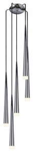 Długa lampa wisząca z chromowanymi smukłymi kloszami Azzardo AZ0134 Stylo 5xG9 18cm x 257cm