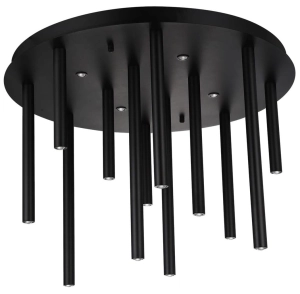 Lampa sufitowa plafon wielopunktowy czarny Azzardo AZ5753 Ilios 12 Top 3-step Dimm LED 64W 3000K