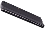 Czarny reflektor diodowy przechylany na szynoprzewód magnetyczny ściemnialny i na dwa obwody Azzardo AZ6247 Alfa 2Line Cyrus LED 24W 3000/4000/6000K 120stopni