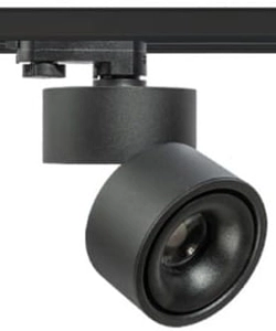 Czarny okrągły reflektor na szynoprzewody 3-fazowe Azzardo AZ4549 3Line Costa LED 12W 3000K