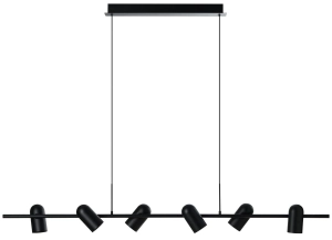 Lampa wisząca 6 źródeł światła na listwie czarna Azzardo AZ5730 Vivi Pendant 6 6xGU10