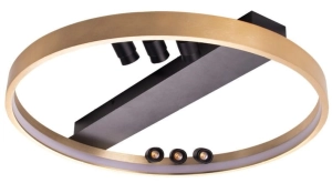 Lampa sufitowa plafon pierścień złoty/czarny Azzardo AZ5832 Serafino Top 60 3-step Dimm LED 34W 3000K 62cm