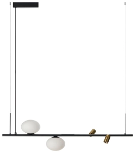 Lampa wisząca designerska czarna/biała/złota Azzardo AZ5639 Trasimeno 95 LED 3000K 2xG9