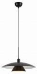 Skandynawska lampa kuchenna z matowym czarnym kloszem MarkSlojd 108431 Millinge E27 50cm