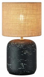 Lampa stołowa z betonową podstawą i jutowym abażurem MarkSlojd 108683 Montagna E14 32cm