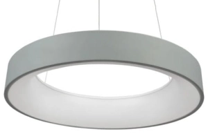 Szara okrągła ledowa wklęsła lampa sufitowa wisząca Azzardo AZ3438 Sovana LED 40W 2700K-6500K 45cm