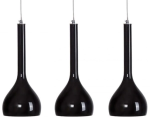 Czarna potrójna smukła lampa wisząca nad stół Azzardo AZ0276 Soul 3xE27 70cm