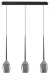 Lampa wisząca z trzema dymnymi kloszami na listwie Azzardo AZ2937 Izza 3xE14 78cm