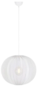 Biała lampa wisząca z kulistym nylonowym kloszem MarkSlojd 108792 Florence E27 50cm