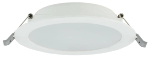 Biała okrągła lampa podtynkowa Nowodvorski 10537 Mykonos LED 10W 3000K 14cm x 3cm