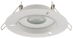Biała okrągła lampa podtynkowa bez ramki Nowodvorski 8371 Echo GU10 IP54/20 12,5cm x 11,5cm